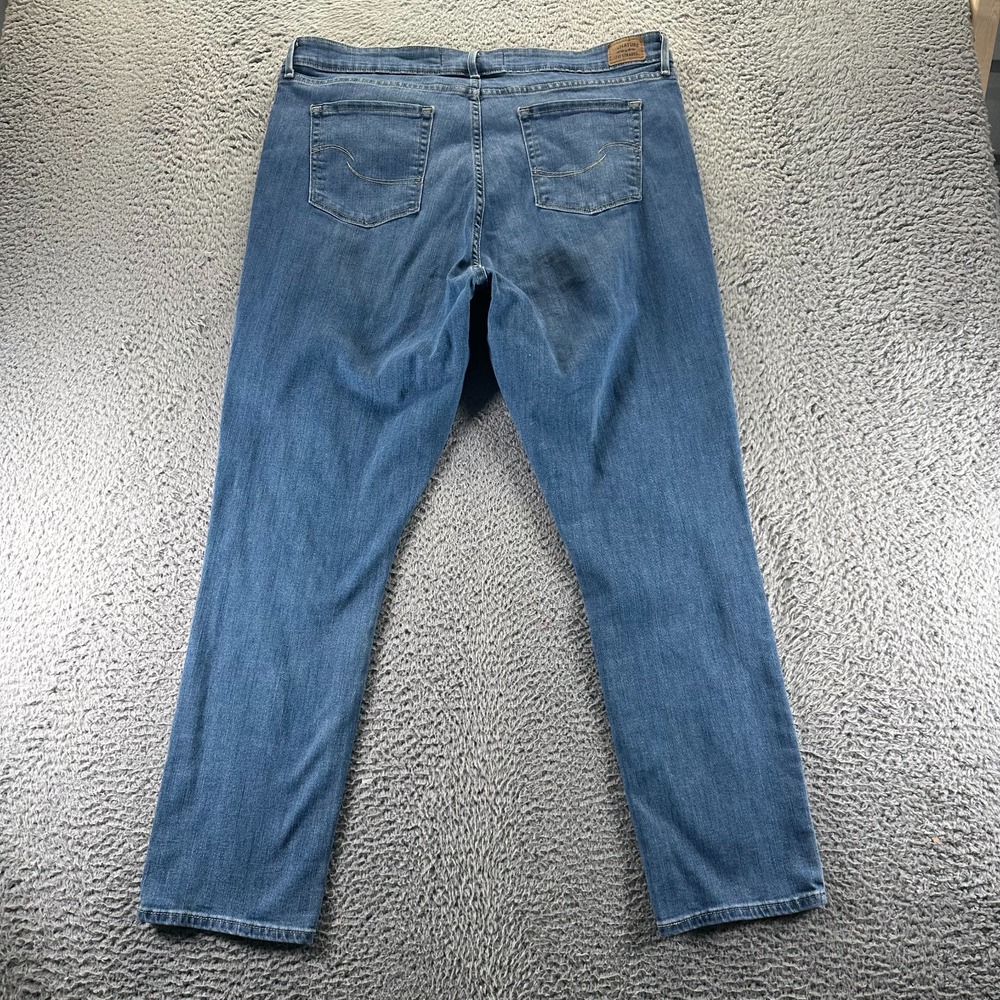 Signature by Levi Strauss Jeans Womens 20 Blue Denim Straight Slim Fit Mid-Rise - Picture 7 of 12